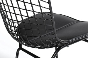 SCAUN DE BAR NEGRU NET, DIN METAL SI PIELE ECO, STIL MODERN B2 - Img 4
