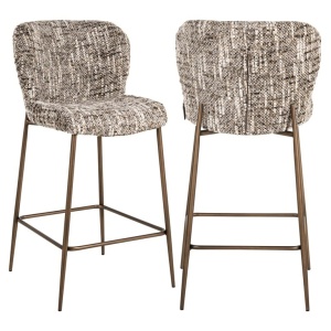 SCAUN DE BAR ODARBY, S4793, BROWN OMARA, CONFECTIONAT DIN 100% POLIESTER, METAL SI SPUMA, RICHMOND INTERIOR