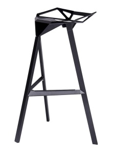 SCAUN DE BAR SPLIT PREMIUM NEGRU, DIN ALUMINIU, STIL MODERN, ARTIM GROUP SELECTION