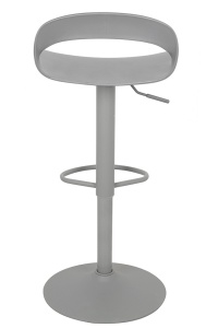 SCAUN DE BAR WRAPP, REGLABIL, GRI, CONFECTIONAT DIN METAL SI PLASTIC, STIL MODERN - Img 3