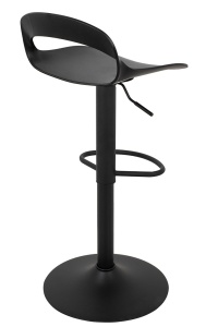 SCAUN DE BAR WRAPP, REGLABIL, NEGRU, CONFECTIONAT DIN PLASTIC SI METAL, STIL MODERN - Img 3