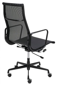 SCAUN DE BIROU AERON PREMIUM, NEGRU, MATERIAL TEXTIL/PLASA SI METAL, STIL MODERN - Img 3