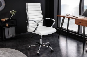 SCAUN DE BIROU, BIG DEAL 107/117CM, METAL SI PIELE ECO ALBA, COD 41418