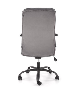 SCAUN DE BIROU COLIN, GRI/NEGRU, TAPITERIE DIN STOFA FINA SI PICIOARE DIN METAL, STIL MODERN - Img 3