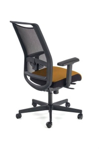 SCAUN DE BIROU EXTENSIBIL GULIETTA, MUSTAR/NEGRU, DIN METAL SI TEXTIL, STIL MODERN, HALMAR - Img 7