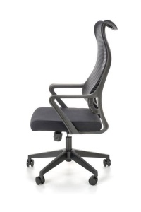 SCAUN DE BIROU LORETO, NEGRU/NEGRU, TAPITERIE DIN TEXTIL/PLASA SI PICIOARE DIN METAL, STIL MODERN - Img 2