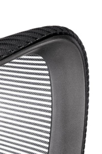 SCAUN DE BIROU LORETO, NEGRU/NEGRU, TAPITERIE DIN TEXTIL/PLASA SI PICIOARE DIN METAL, STIL MODERN - Img 4