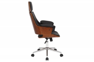 SCAUN DE BIROU, MANHATTAN, SAMPANIE, PIELE ECO SI LEMN NUC, COD 44195, DESIGN MODERN - Img 3