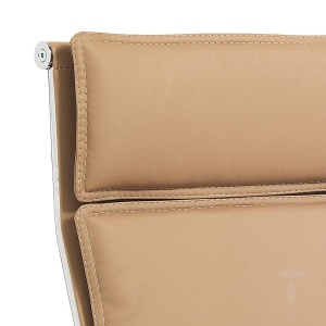 SCAUN DE BIROU, PREMIER TAUPE, STIL MODERN, METAL SI PIELE ECO, COD 4405 - Img 4