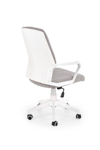 SCAUN DE BIROU SPIN 2, GRI/ALB, TAPITERIE DIN STOFA SI PICIOARE DIN METAL, STIL MODERN - Img 3