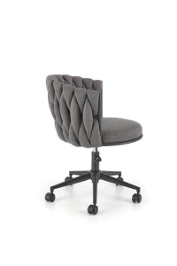 SCAUN DE BIROU TALON, GRI/NEGRU, TAPITERIE DIN STOFA SI PICIOARE DIN METAL, STIL MODERN - Img 4