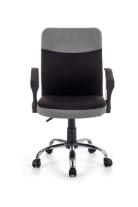SCAUN DE BIROU TOPIC, GRI/NEGRU/CROM, TAPITERIE DIN STOFA SI PICIOARE DIN METAL, STIL MODERN - Img 2