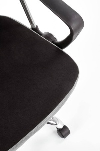 SCAUN DE BIROU TOPIC, GRI/NEGRU/CROM, TAPITERIE DIN STOFA SI PICIOARE DIN METAL, STIL MODERN - Img 4