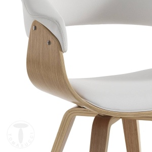 SCAUN DEOSEBIT, VISBY, CADRUL DIN FURNIR SI PIELE ECO, STIL MODERN, COD 4371 - Img 4
