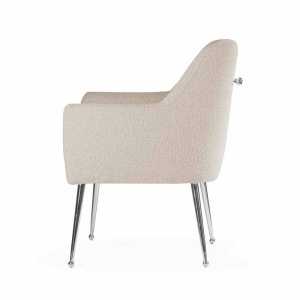 SCAUN DINING AMADEUS, BEJ/CROM, STIL MODERN - Img 2