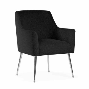 SCAUN DINING AMADEUS, NEGRU/CROM, STIL MODERN
