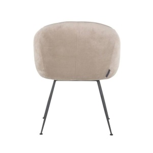 SCAUN DINING AVANTI, KHAKI/NEGRU, TAPITERIE DIN CATIFEA SI PICIOARE DIN METAL, STIL MODERN B2 - Img 3