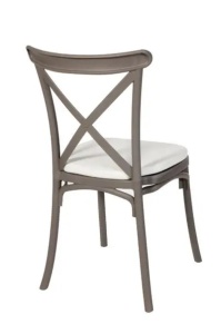 SCAUN DINING BOHO, BEJ INCHIS, STIL CLASIC - Img 4