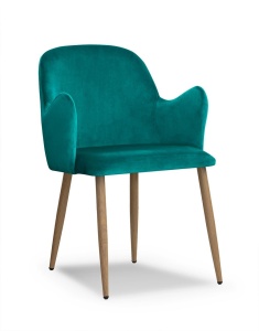 SCAUN DINING CAMEL TURCOAZ/STEJAR TAPITERIE DIN CATIFEA STIL MODERN
