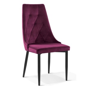 SCAUN DINING CAREN II, BORDO/NEGRU, STIL CLASIC, ATR