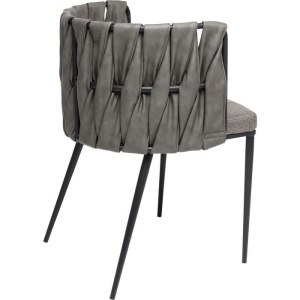 SCAUN DINING CHEERIO GRI, CU TAPITERIE DIN POLIESTER, STIL MODERN - Img 4