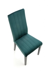 SCAUN DINING DIEGO 2, VERDE MONOLITH 37/NEGRU, CU TAPITERIE DIN CATIFEA SI PICIOARE DIN LEMN MASIV, STIL CLASIC - Img 2