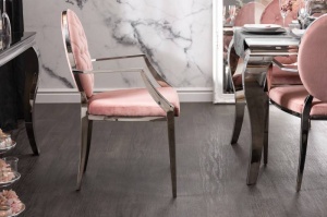 SCAUN DINING, DIN METAL SI CATIFEA ROZ INCHIS, DESIGN BAROC, ARTIM GROUP SELECTION - Img 3