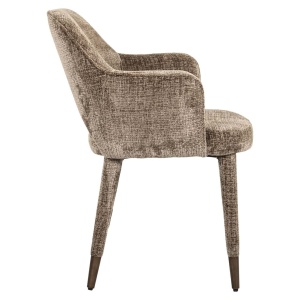 SCAUN DINING DONATELLA NIAGARA STONE, 212897, CONFECTIONAT DIN POLIESTER, METAL SI SPUMA, GRIEGE, STIL MODERN - Img 3