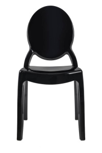 SCAUN DINING ELIZABETH, NEGRU, DIN POLICARBONAT, STIL MODERN B2 - Img 3