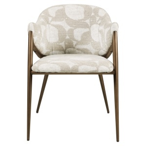 SCAUN DINING, GWEN, REALIZAT DIN METAL, FURNIR LEMN SI TEXTIL, CULOARE NATUR/ALAMA, DESIGN DEOSEBIT, RICHMOND INTERIORS - Img 3