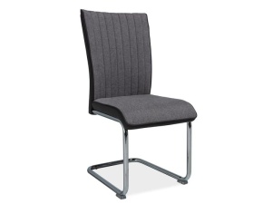 SCAUN DINING H-930 GRI/NEGRU/CROM STIL MODERN