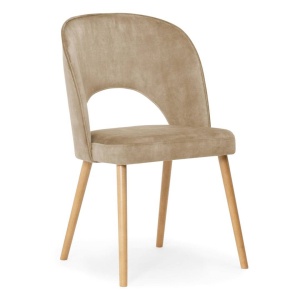 SCAUN DINING JAZZ, BEJ/STEJAR, STIL MODERN