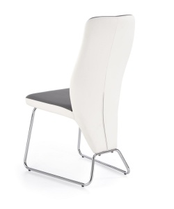 SCAUN DINING K299 GRI/ALB/CROM STIL MODERN HALMAR - Img 2