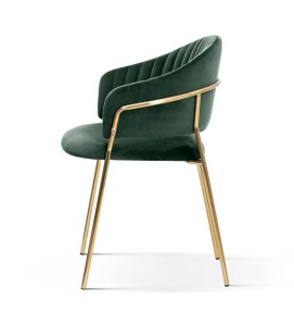 SCAUN DINING LAYLA, VERDE/AURIU, STIL MODERN, ATR - Img 3