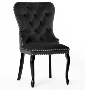 SCAUN DINING MADAME LUDWIK, NEGRU/NEGRU, STIL CLASIC