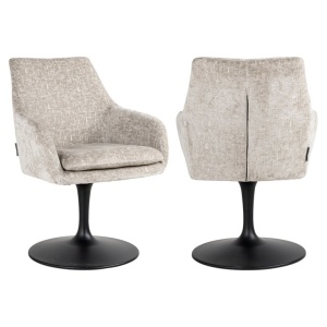 SCAUN DINING MARLON PEARL ISLAND 106, S4728, CONFECTIONAT DIN 100% POLIESTER SPUMA SI METAL, RICHMOND INTERIORS