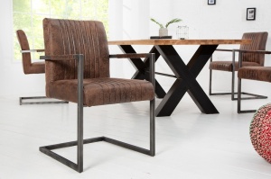 SCAUN DINING, MARO ANTICHIZAT, BIG ASTON, STIL VINTAGE