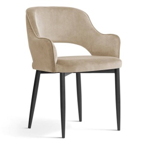 SCAUN DINING MERCY, BEJ/NEGRU, STIL MODERN