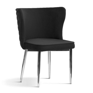 SCAUN DINING MODENA, NEGRU/CROM, STIL MODERN