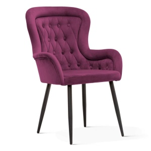 SCAUN DINING PARIS, BORDO/NEGRU, STIL CLASIC, ATR