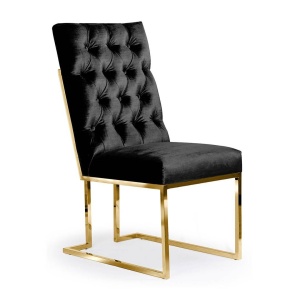 SCAUN DINING PAUL, NEGRU/AURIU, STIL MODERN