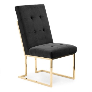 SCAUN DINING PIERRE, NEGRU/AURIU, STIL MODERN