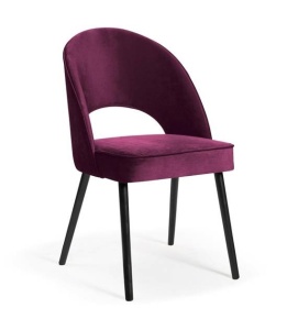 SCAUN DINING PONTE PLUS, BORDO/NEGRU, STIL MODERN