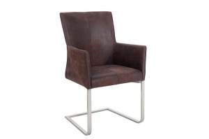 SCAUN DINING SAU BIROU CAFENIU INCHIS SAMSON 35787 - DESIGN RETRO VINTAGE - Img 2