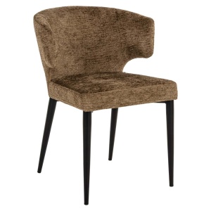SCAUN DINING TAYLOR BRANDY FUSION, 213630, CONFECTIONAT DIN POLIESTER, METAL SI SPUMA, MARO/NEGRU, STIL MODERN - Img 2