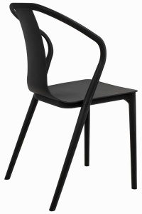 SCAUN DINING/TERASA VINCENT, NEGRU, DIN POLIPROPILENA, STIL MODERN - Img 3
