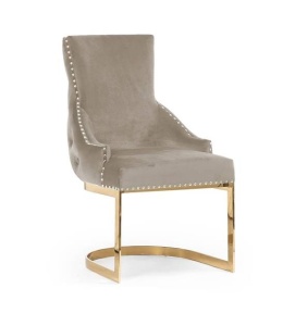SCAUN DINING TULUZA, BEJ/AURIU, STIL MODERN