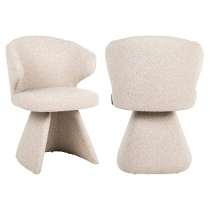 SCAUN DINING ZENITH BISCOTTI, 214162, CONFECTIONAT DIN POLIESTER, METAL SI SPUMA, BEJ, STIL MODERN