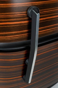 SCAUN DIRECTORIAL LOUNGE GUBERNATOR, NEGRU, PIELE NATURALA SI LEMN DE TRANDAFIR, STIL MODERN - Img 6