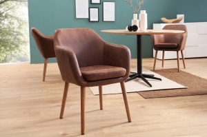 SCAUN ELEGANT, DESIGN VINTAGE, SUPREME, MICROFIBRA, COD 37871
